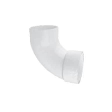 Lesso LP302-015 Bend Street Pipe Elbow, 1-1/2 In, Slip X Hub, 90 Deg Angle, PVC, White